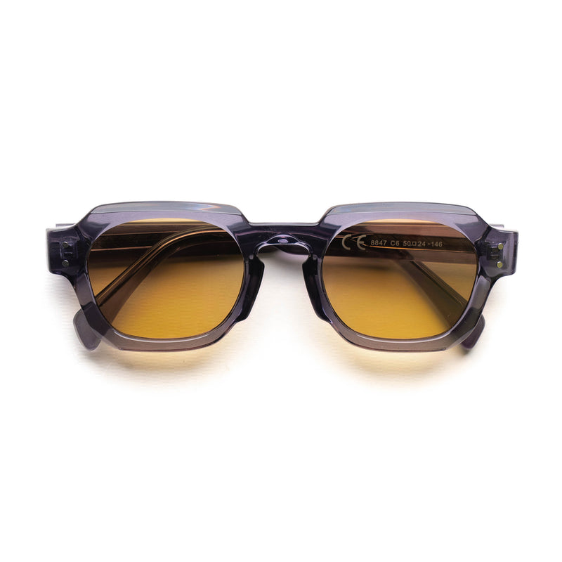 [ Bolt ] Unisex Geometric Sunglasses - Smoke purple