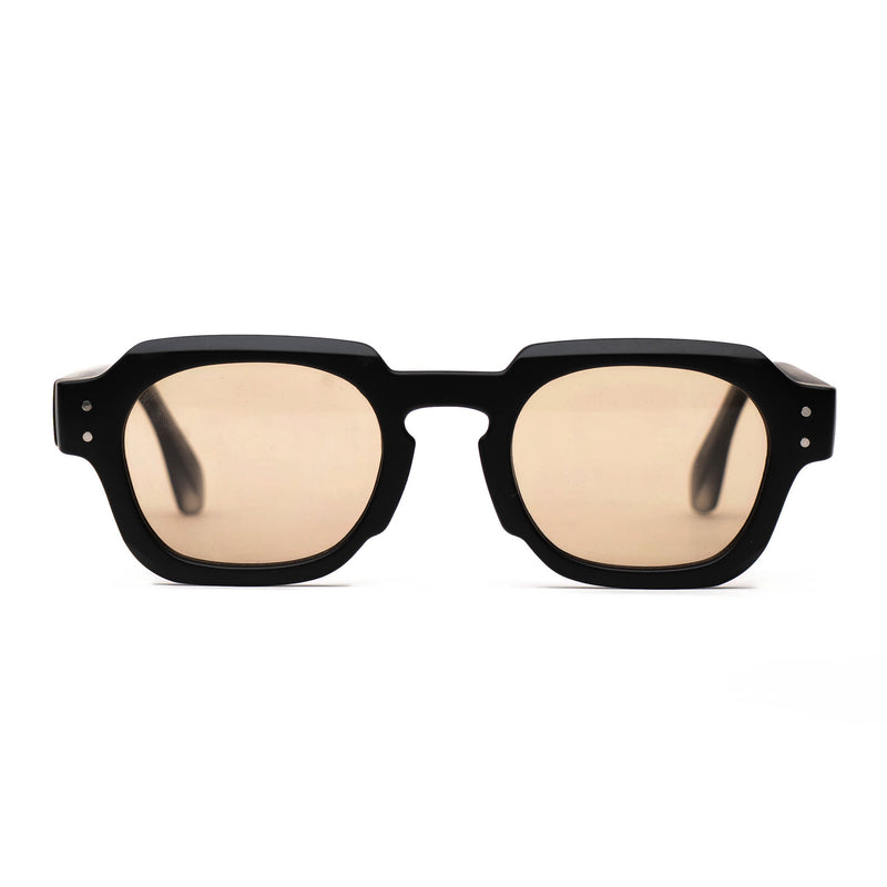 [ Bolt ] Unisex Geometric Sunglasses - Biege