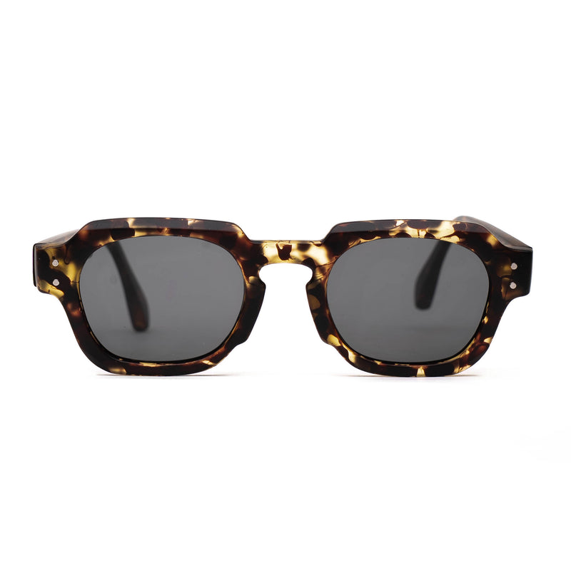 [ Bolt ] Unisex Geometric Sunglasses - Leopard