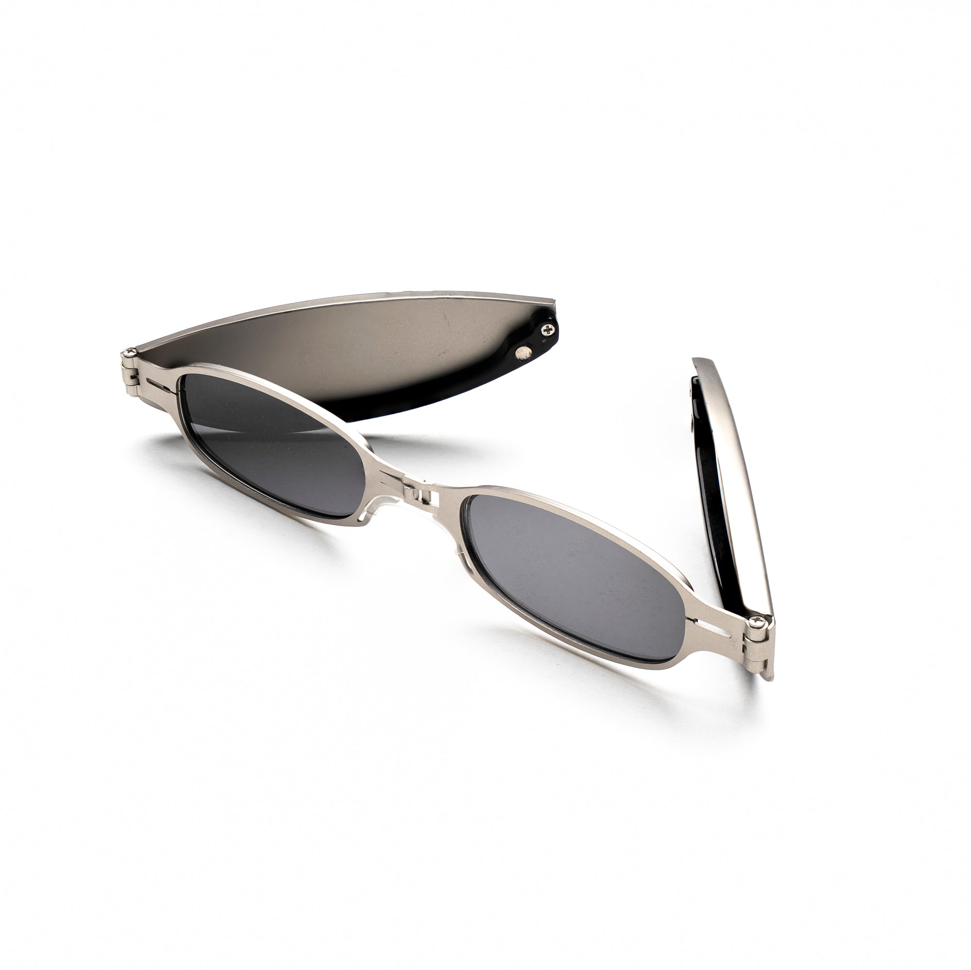 [ Astraeus ] Foldable Unisex Sunglasses : Silver - projectshades