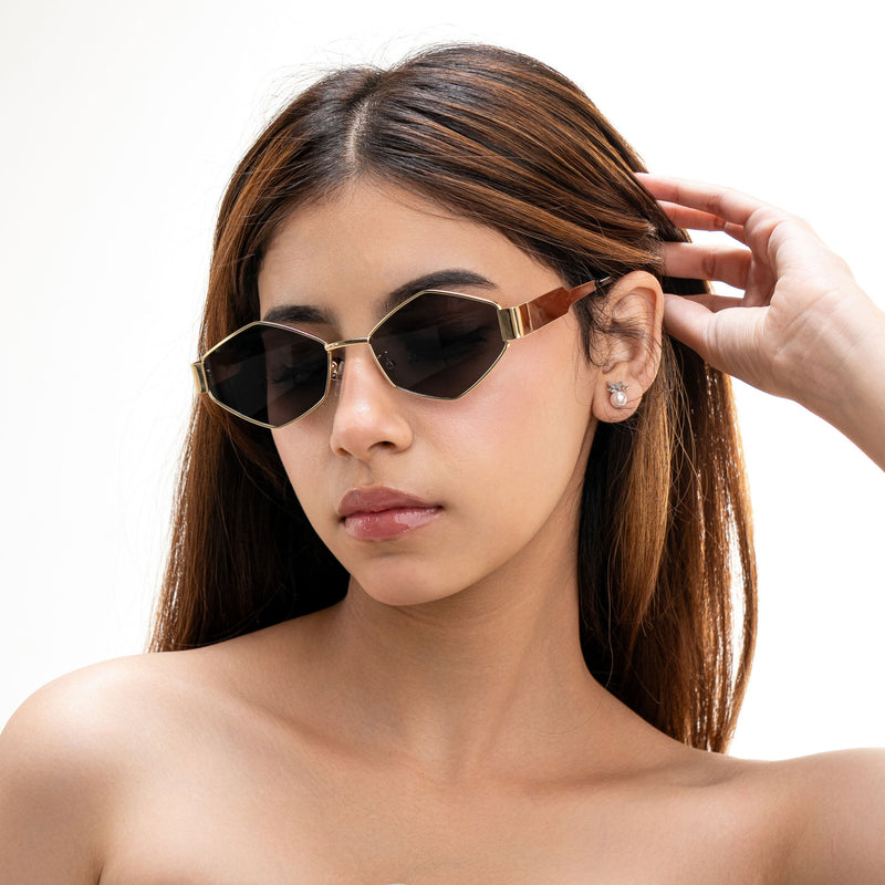 [ Prague 2.0 ] Polygon Metal Sunglasses