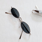 [ Siobhan ] Black Oval Metal Sunglasses - projectshades