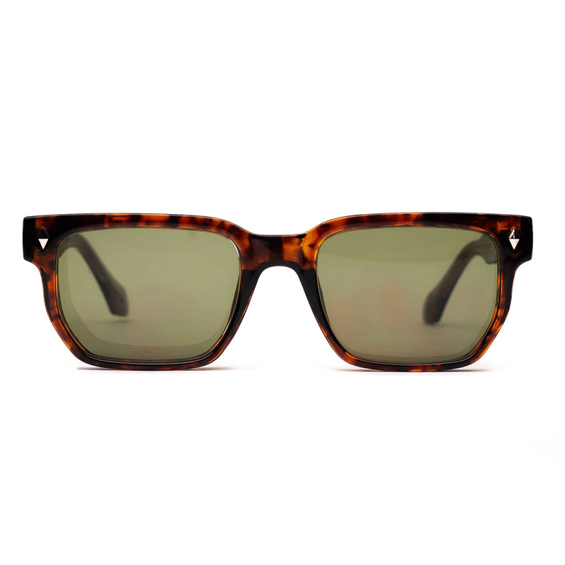 [ Nero ] Unisex Luxe Sunglasses - Leopard/Olive