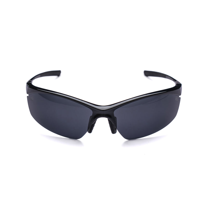 [ Lex ] Polarised Sports Sunglasses : Black/Black - projectshades
