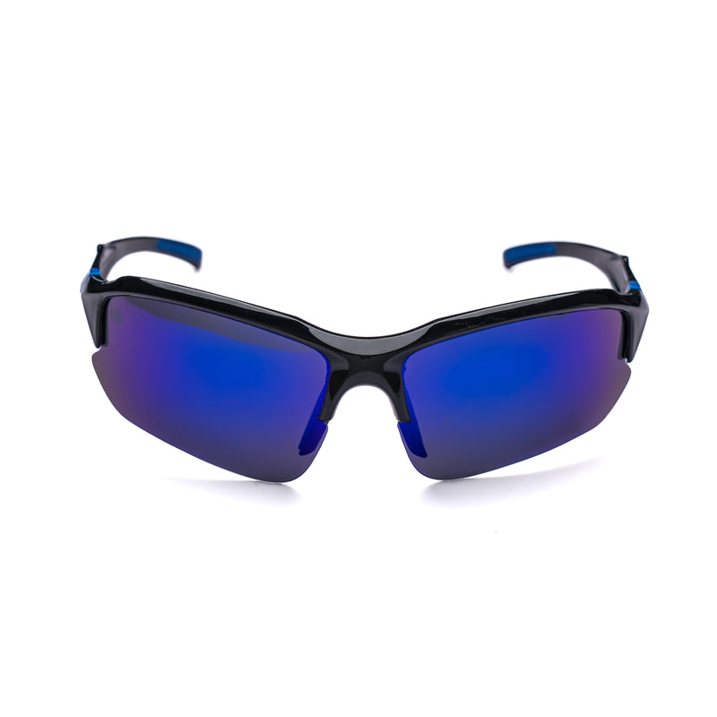 [ Zod ] Semi-Rimless Polarised Sunglasses : Blue - projectshades