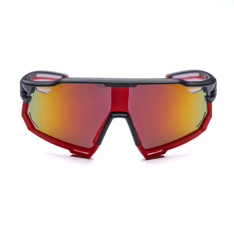 [ Kryptonite ] Polarised Sports Sunglasses : Red - projectshades