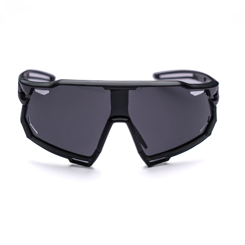 [ Kryptonite ] Polarised Sports Sunglasses : Black - projectshades