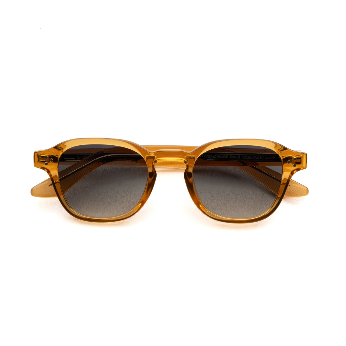 [ Icarus ] Retro Round Sunglasses : Caramel