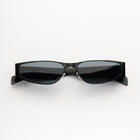 [ Perseus ] Futuristic Metal Sunglasses : Black/Black