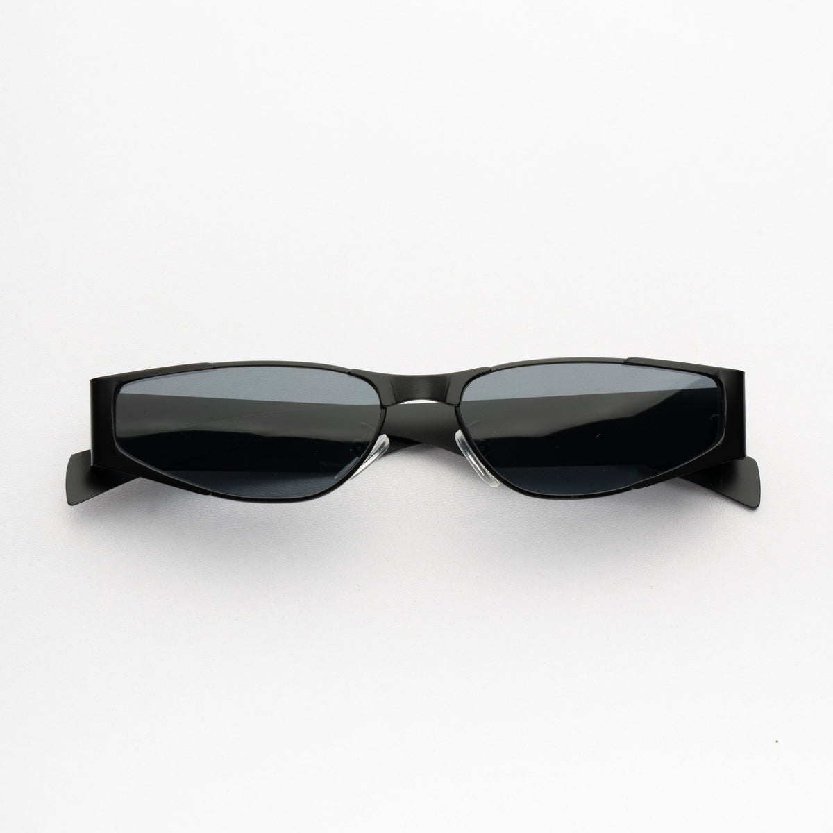 [ Perseus ] Futuristic Metal Sunglasses : Black/Black