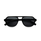 [ Hyperion ] Double-Bridge Aviator Sunglasses : Black