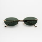 [ Aura ] Rimless Oval Sunglasses : Green