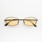 [ Daedalus ] Slim Faceted Metal Sunglasses : Biege