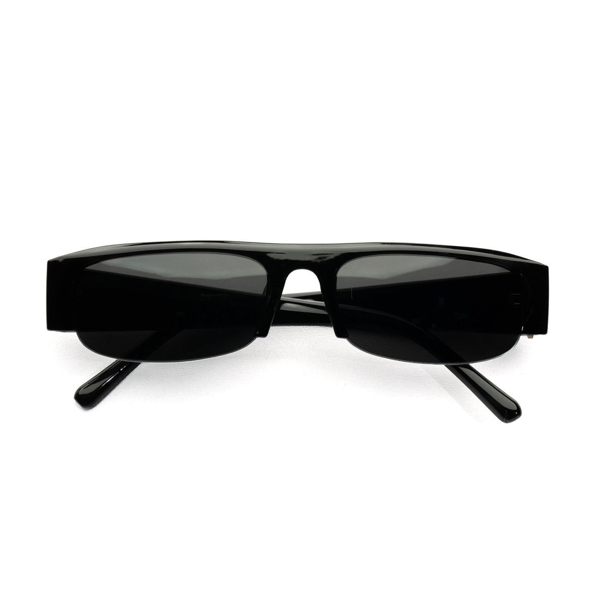 [ Nemesis ] Flat-top Y2k Sunglasses : Black