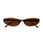 [ Nyx ] Slim 90s Oval Sunglasses : Brown