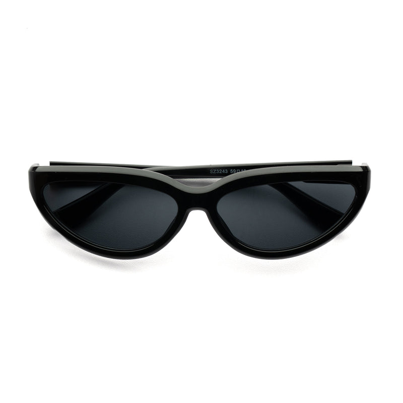 [ Helen ] Y2k Cateye Sunglasses : Black