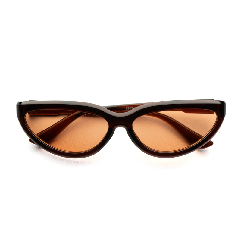 [ Helen ] Y2k Cateye Sunglasses : Peach