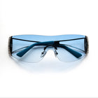 [ Tryst ] Wraparound Oversized Sunglasses : Blue