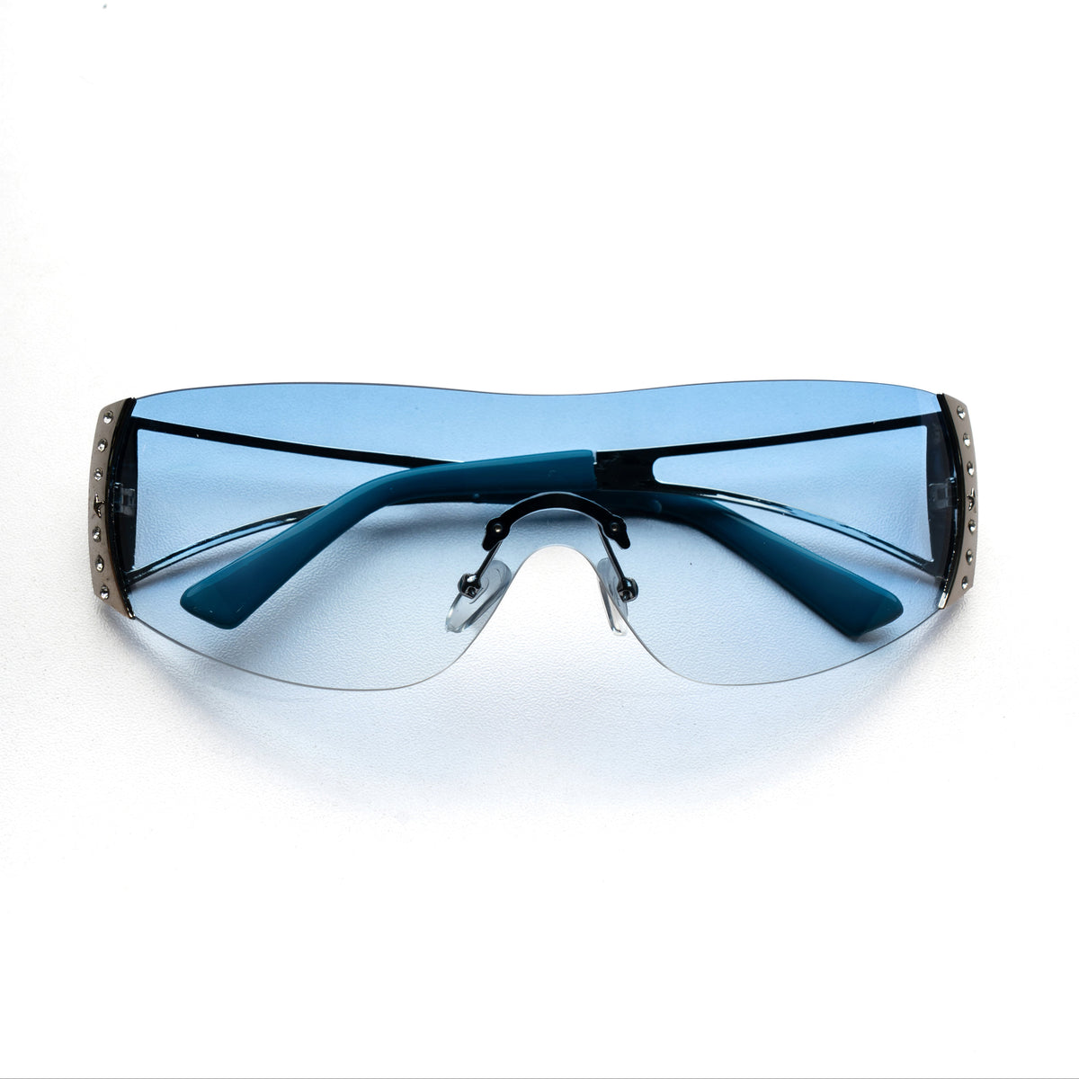 [ Tryst ] Wraparound Oversized Sunglasses : Blue