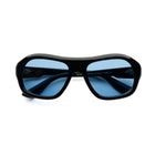 [ Ares ] Oversized High-Fashion Sunglasses : Black/Blue