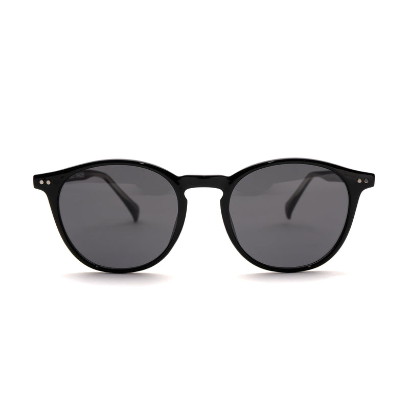 [ Roundabout ] Everyday Round Sunglasses : Black - projectshades