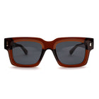 [ Archetype ] Oversized Rectangular Sunglasses : Brown - projectshades