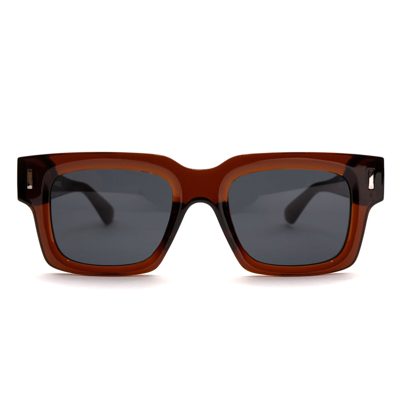 [ Archetype ] Oversized Rectangular Sunglasses : Brown