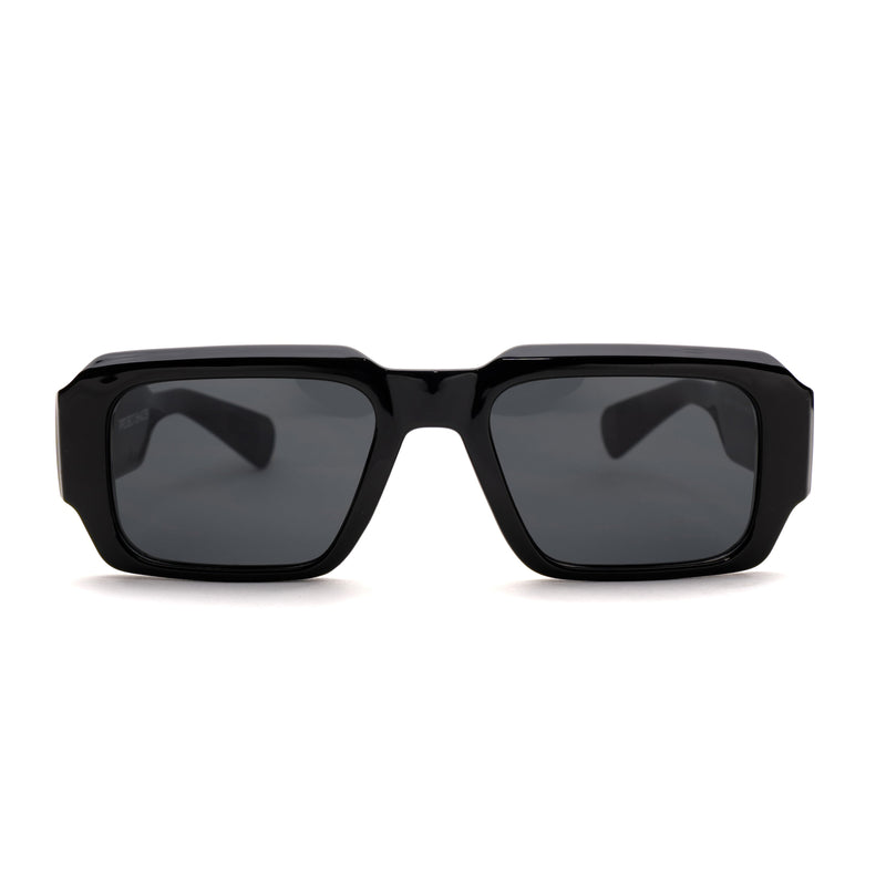 [ Brut ] Chunky Rectangular Sunglasses : Black - projectshades