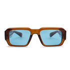 [ Brut ] Chunky Rectangular Sunglasses : BrownBlue - projectshades