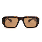 [ Brut ] Chunky Rectangular Sunglasses : Brown Tortoise - projectshades