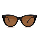 [ Luna ] Classic Cateye Sunglasses : Black Brown - projectshades