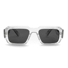[ Brut ] Chunky Rectangular Sunglasses : Clear - projectshades