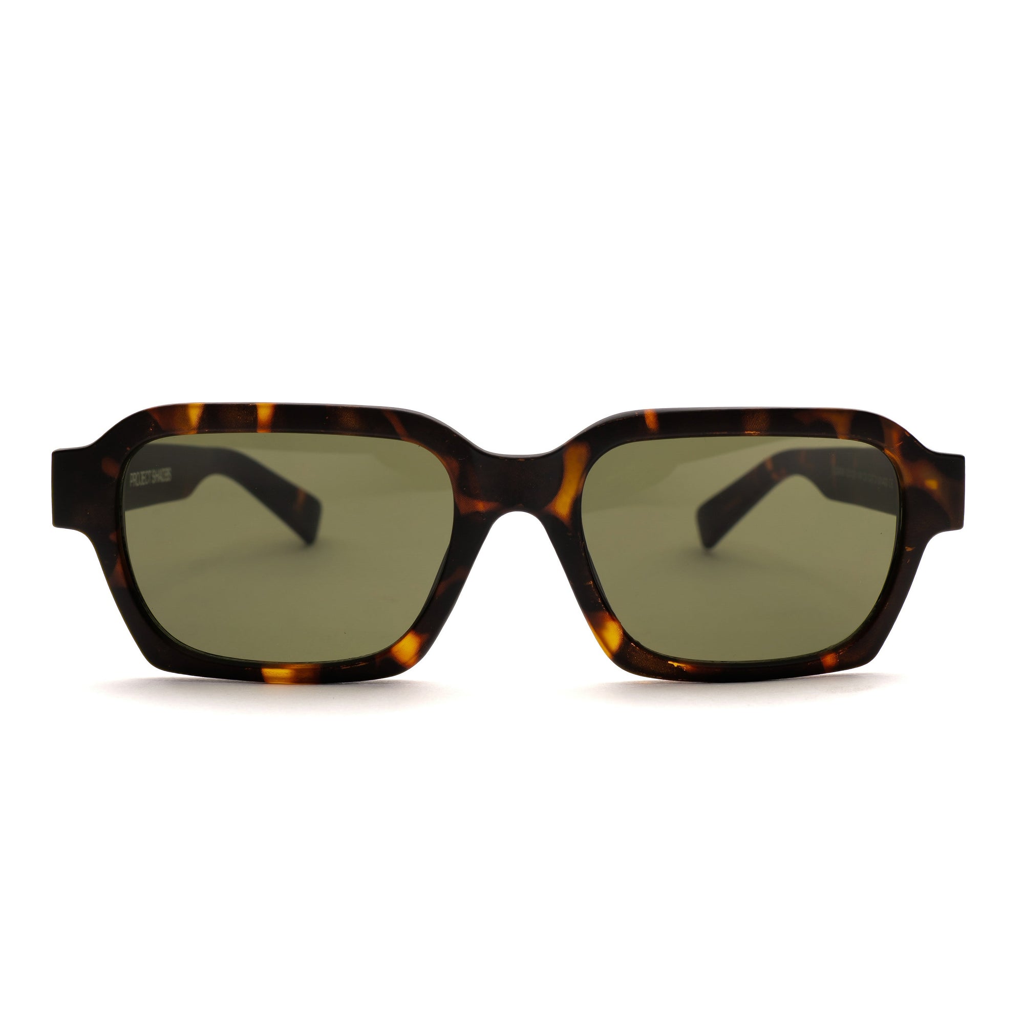 [ Apollo ] Rectangular Unisex Sunglasses : Leopard Green - projectshades