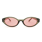 [ Contour ] Sleek Cutline Sunglasses : Green Pink - projectshades