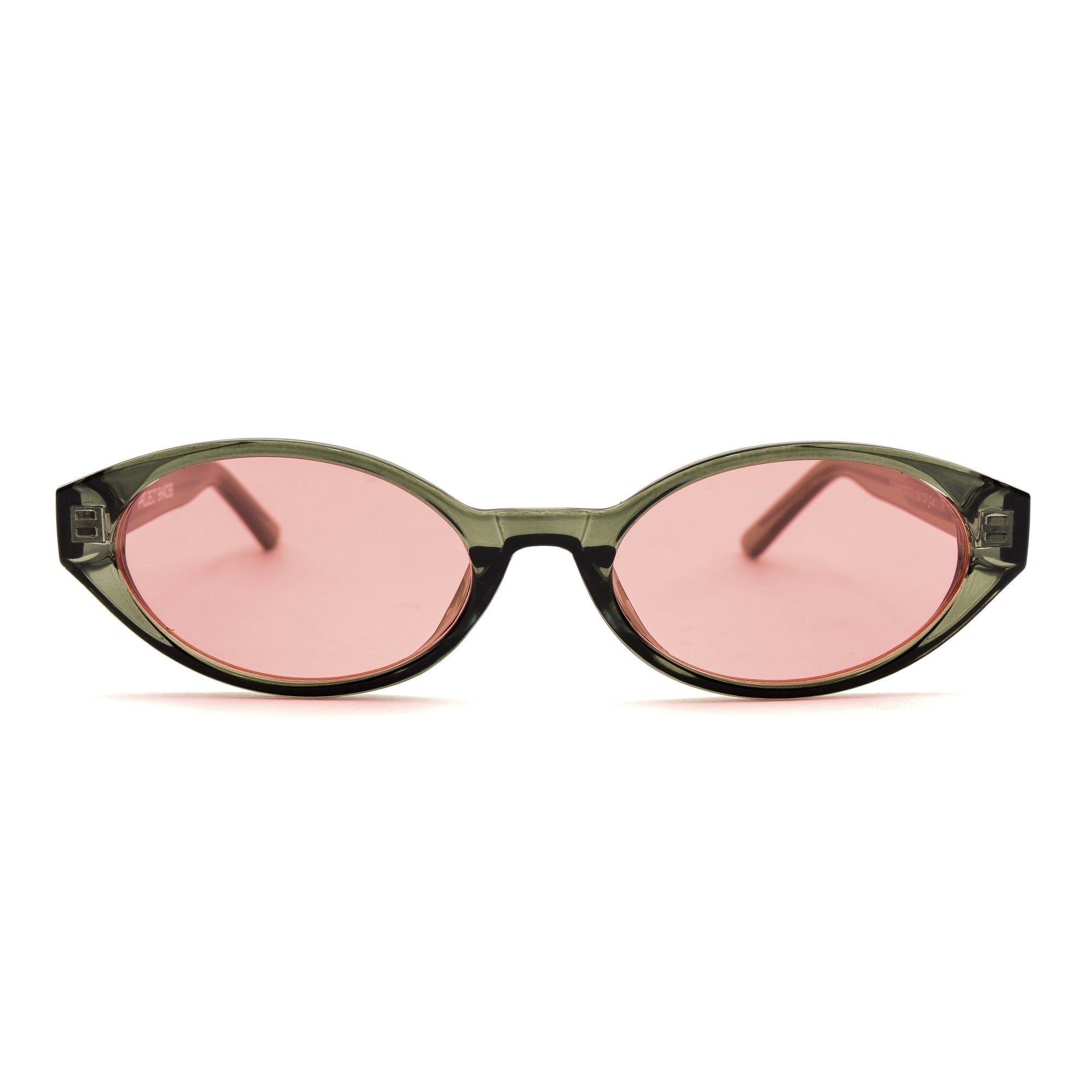 [ Contour ] Sleek Cutline Sunglasses : Green Pink - projectshades