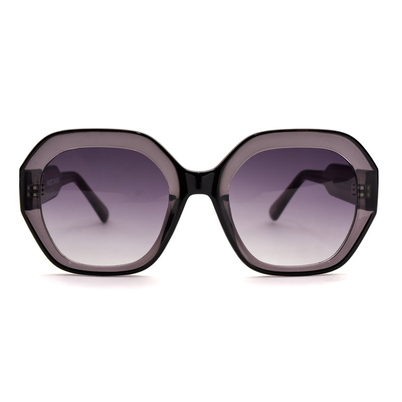 [ Blockout ] Oversized Oval Sunglasses : Purple - projectshades
