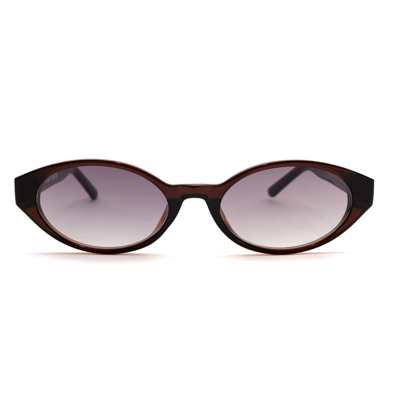 [ Contour ] Sleek Cutline Sunglasses : Purple Brown - projectshades