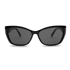 [ Sideeye ] Elevated Cateye Sunglasses : Black - projectshades