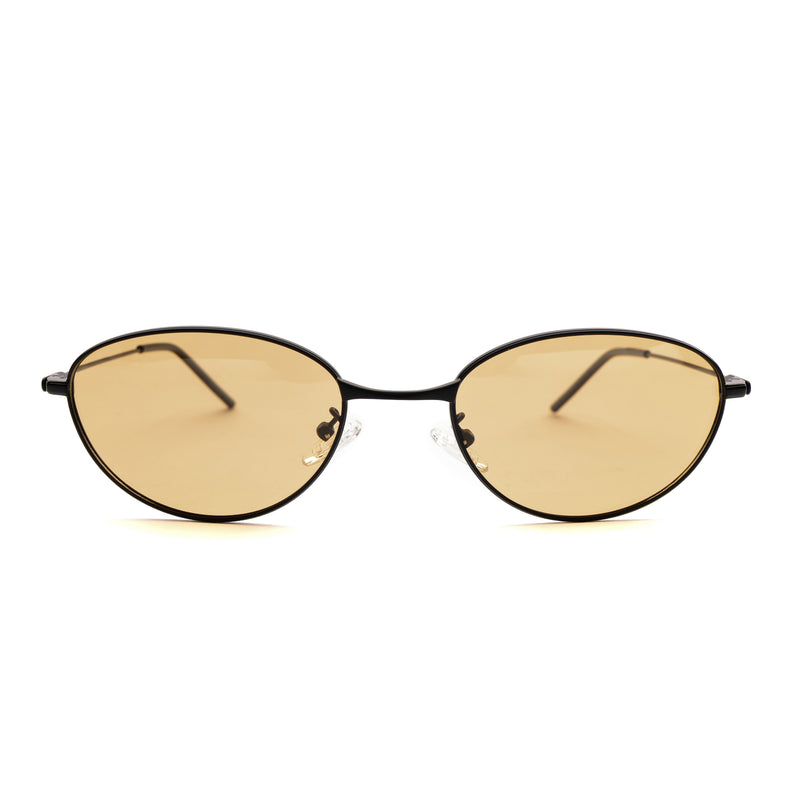 [ Fade ] Oval Polarised Sunglasses : Biege - projectshades