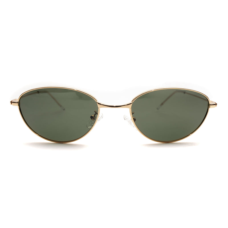 [ Fade ] Oval Polarised Sunglasses : Green - projectshades