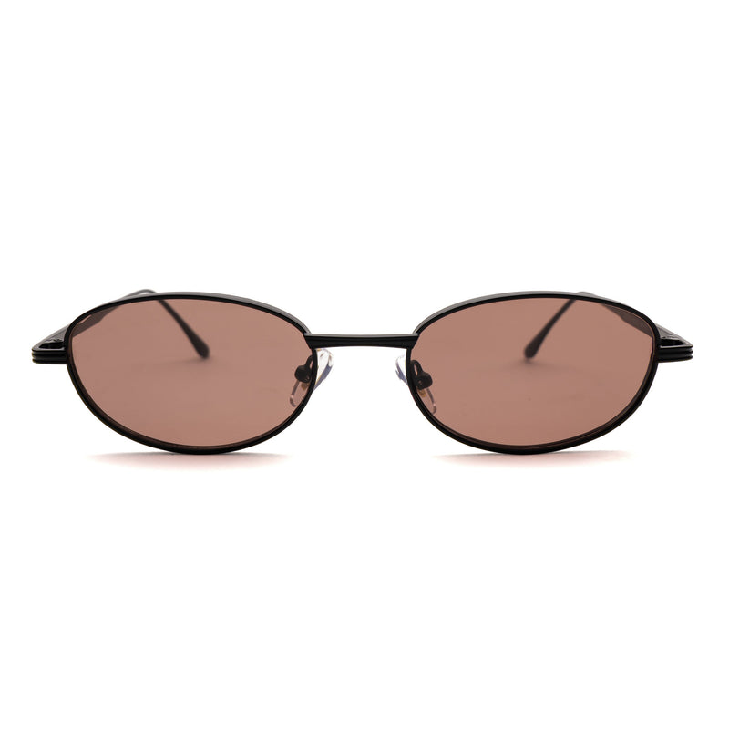 [ Orbit ] Oval Sleek Sunglasses : Brown - projectshades
