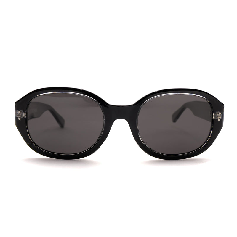 [ Forme ] Classic Round Sunglasses : Black - projectshades