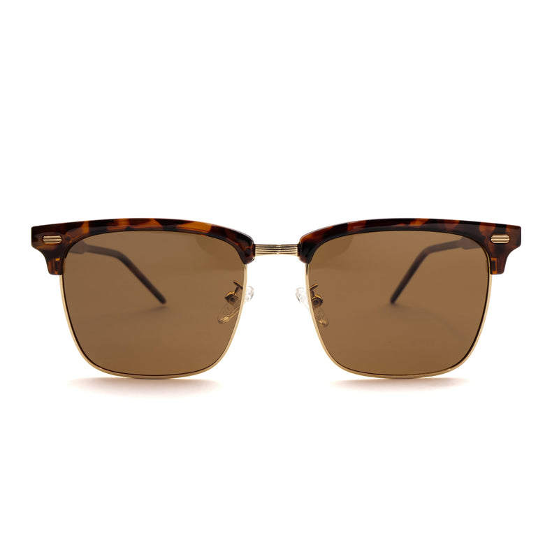 [ Offset ] Clubmaster Squared Sunglasses : Brown - projectshades