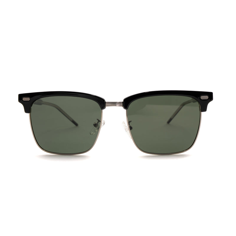 [ Offset ] Clubmaster Squared Sunglasses : Green - projectshades
