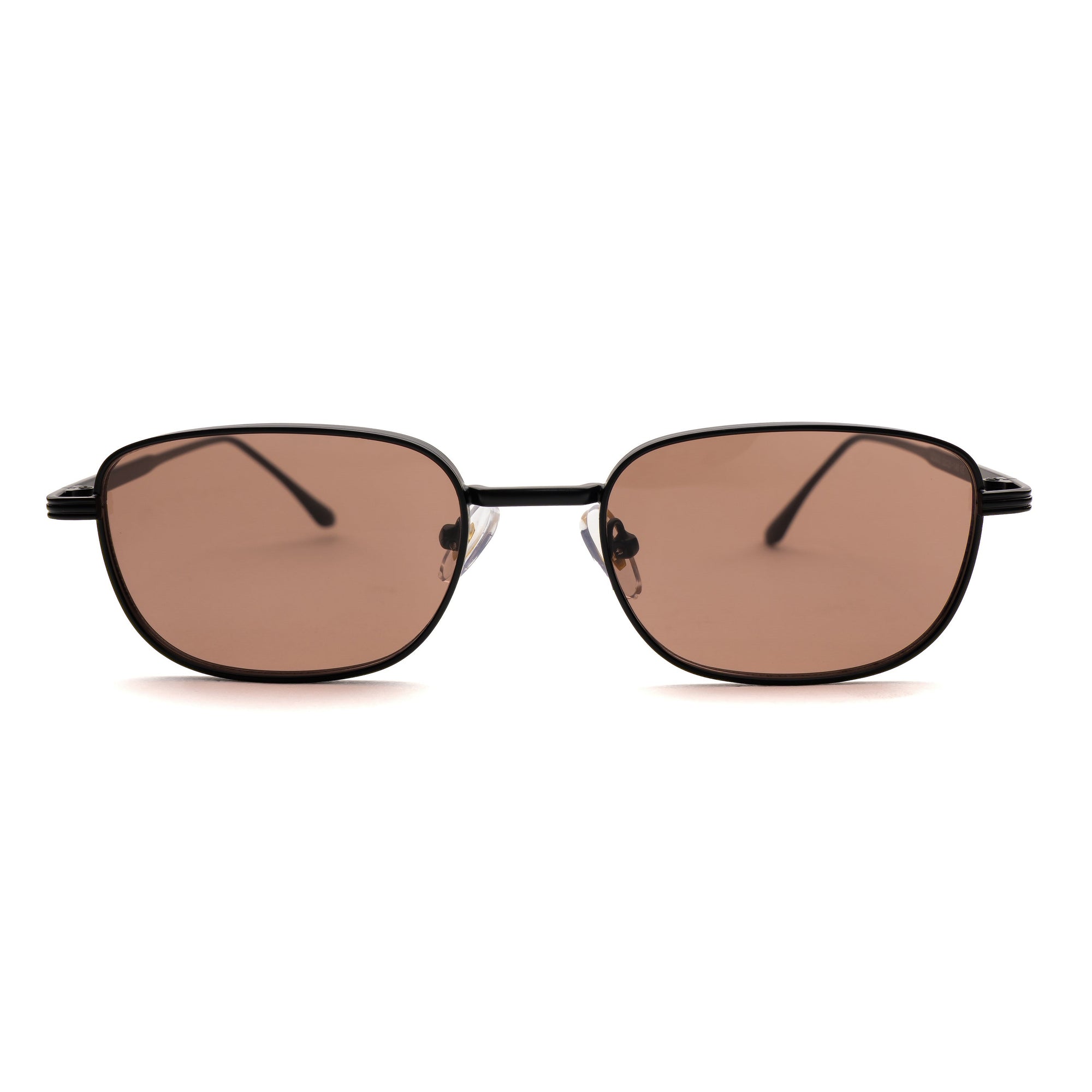 [ Riptide ] Compact Squared Sunglasses : Brown - projectshades
