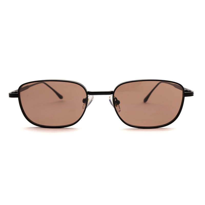 [ Riptide ] Compact Squared Sunglasses : Brown - projectshades