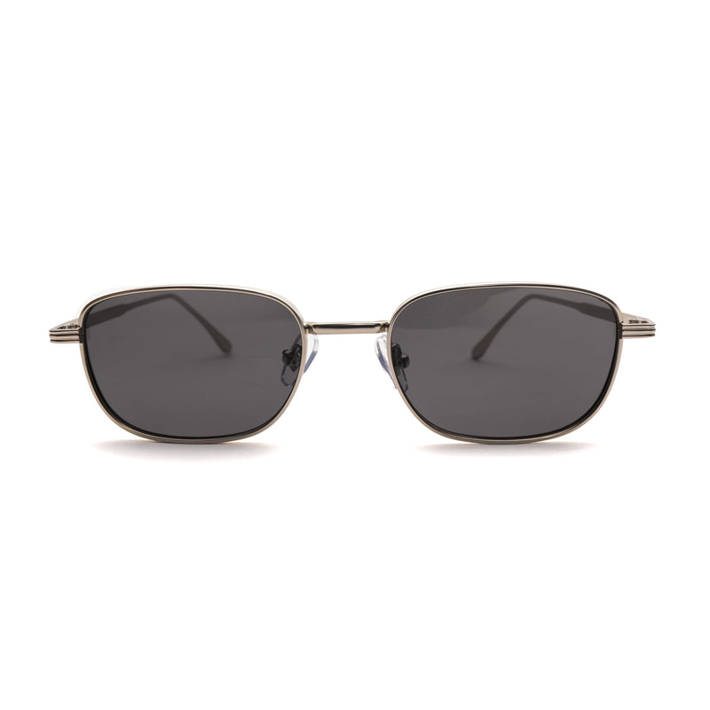 [ Riptide ] Compact Squared Sunglasses : Black/Silver - projectshades