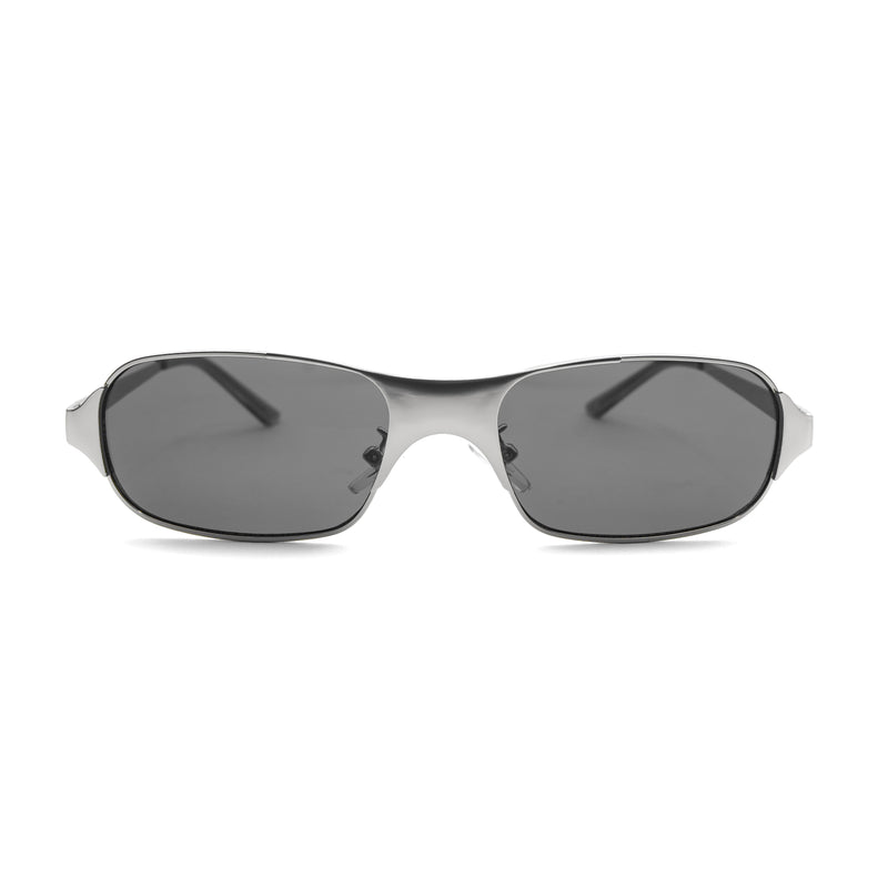 [ Baltic ] Unisex Metal Sunglasses : Black Silver - projectshades