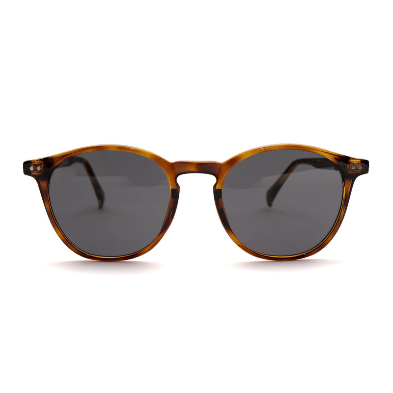 [ Roundabout ] Everyday Round Sunglasses : Brown - projectshades