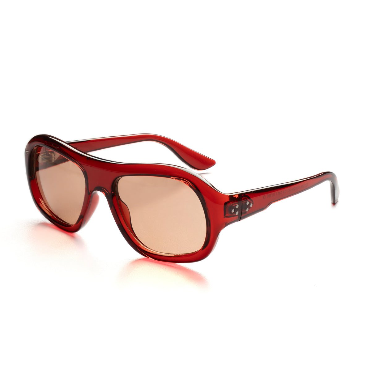 [ Ares ] Oversized High-Fashion Sunglasses : Red